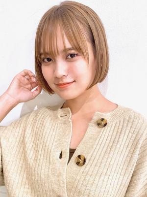 大人かわいいシンプルボブ