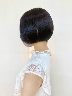 ミニボブ/小顔/大人かわいい/ショートボブ/黒髪/丸み/20 ミニボブ/小顔/大人かわいい/ショートボブ/黒髪/丸み/20