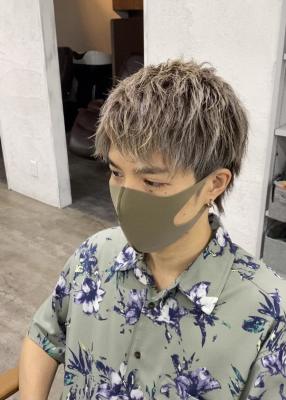 ベリーショートウルフ/アッシュ/ブリーチ/￥21560