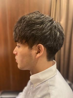 マッシュ×ふんわりパーマ