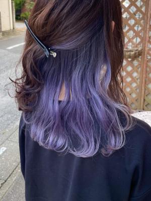 パープルのインナーカラー