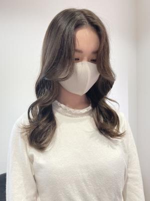 【 YOKE 】シフォンベージュヨシンモリくびれヘア韓国
