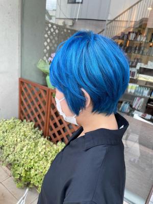 鮮やかなブルーカラー