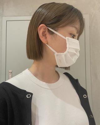 【YOKE】ぱっつんボブラインボブベージュカラー