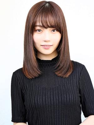 アクセントカラーが可愛いストレート