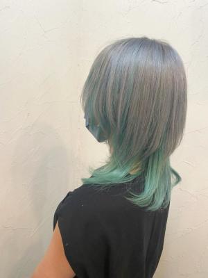 【Reir下北沢】*レイヤー+グレー×エメラルドグリーン*