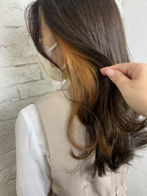 インナーカラーオレンジ10代20代15400円