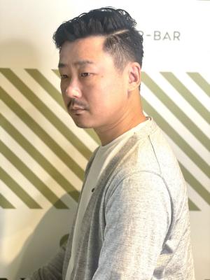 大人のサイドパートスタイル【BARBER- BAR】