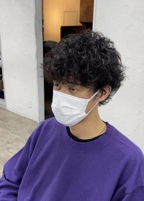 丸いくせ毛マッシュ/くせ毛を活かすカット/￥5280