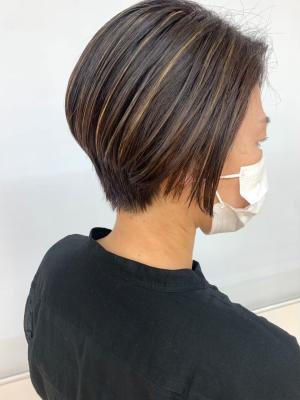 ハンサムショート/ハイライト/小顔/グラデーション/ショート ハンサムショート/ハイライト/小顔/グラデーション/ショート