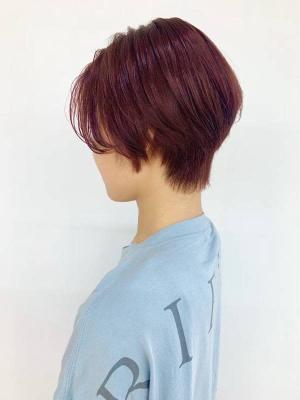 ひし型/ショート/前下がり/グラデーション/小顔/丸み/40 ひし型/ショート/前下がり/グラデーション/小顔/丸み/40
