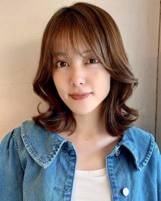 くびれヘア　大人可愛い　シースルーバング 