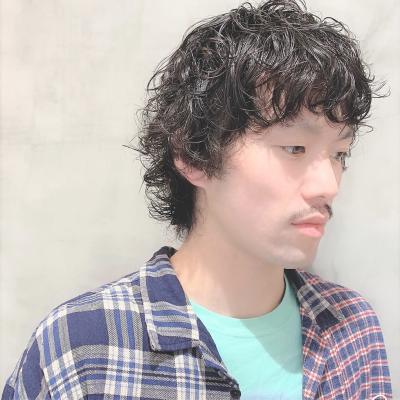 ワイルド　ハードパーマ　メンズ　大須