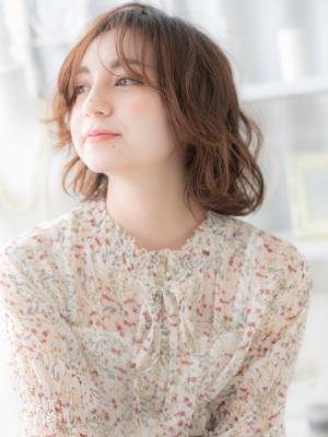 フレンチガーリー外国人風抜け感ウルフボブ　大人ボブパーマ