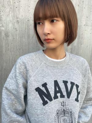 毛先ワンカールで決まる！切りっぱなしボブ