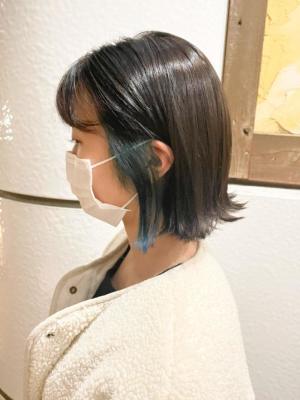 【Reir下北沢】*インナーカラー+ブルー×グレージュ* 【Reir下北沢】*インナーカラー+ブルー×グレージュ*のイメージ画像