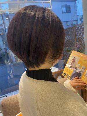 ラセットカラーでお癖活かしショート☆