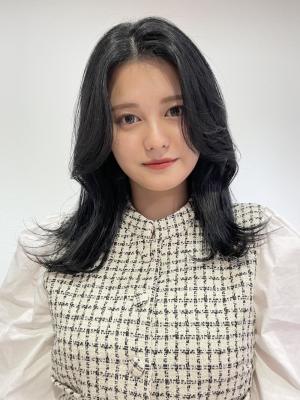 【YOKE】シアーグレーヨシンモリくびれヘア韓国