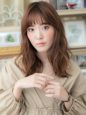 韓国風モーブカラー大人かわいい美シルエット オン眉 韓国風モーブカラー大人かわいい美シルエット オン眉