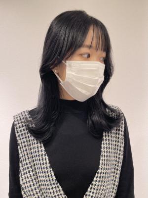 【YOKE】ブルーブラックくびれヘアヨシンモリ韓国