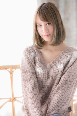 素髪風Aラインボブ