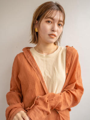 【石井知希】シースルー切りっぱなしボブ