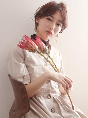 【石井知希】センター分けパーマショート