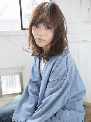 大人小顔ゆるふわミディ