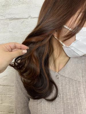 オレンジインナーカラー10代20代11000円