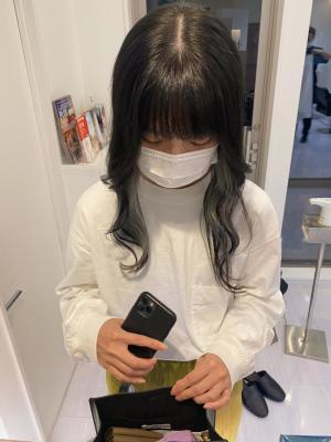 インナーカラー×ホワイトグレージュ