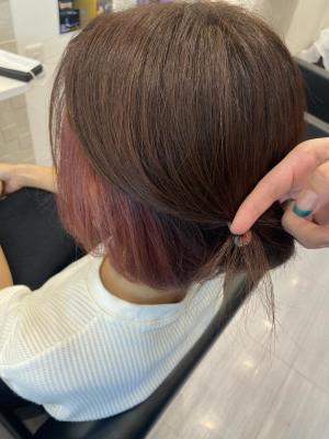 インナーカラー×orange pink