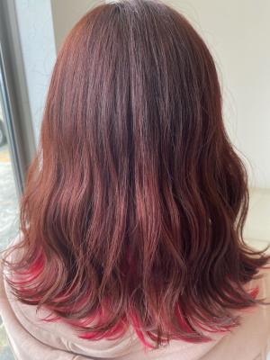 ★インナーカラーRED☆