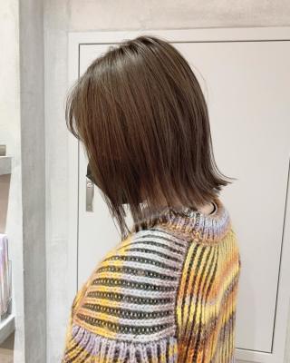 YOKE 切りっぱなしボブ 大人グレージュ オージュア