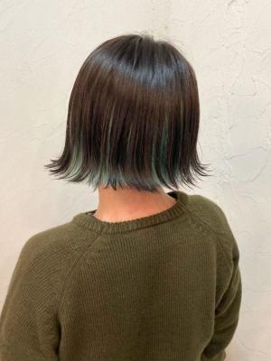 【Reir下北沢】*インナーカラー+ミントグリーン*