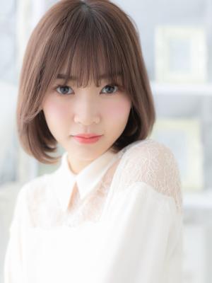 大人ハイライトぷつっとボブナチュラルモード　エアストレート