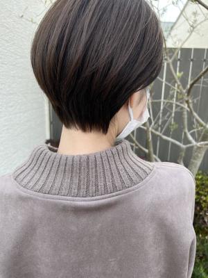 ショート×カーキアッシュ