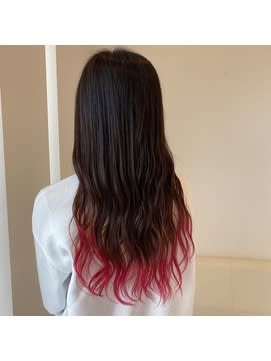 裾カラー【red×pink】