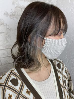 インナーカラーグレージュ10代20代11000円