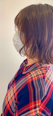 【ベージュ】【切りっぱなしボブ】【髪質改善】