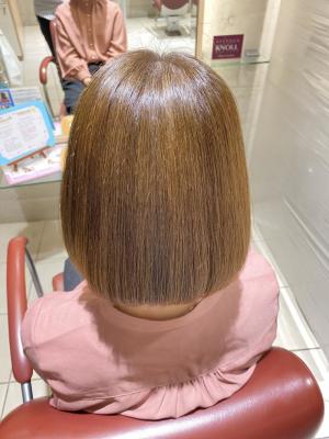 縮毛矯正かけても丸まるボブ