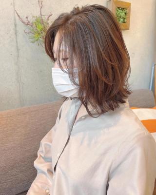 ミディアムヘアの顔まわりイメチェン☆
