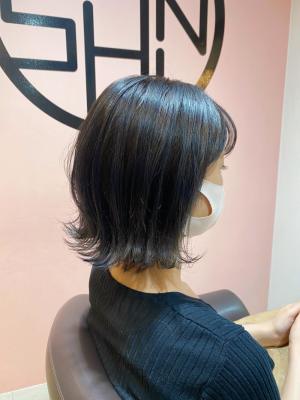 透け感暗めグレージュ