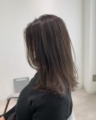 YOKE アッシュグレー 透明感カラー ダブルカラー 