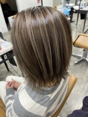 白髪ぼかしハイライト20代30代40代￥15400