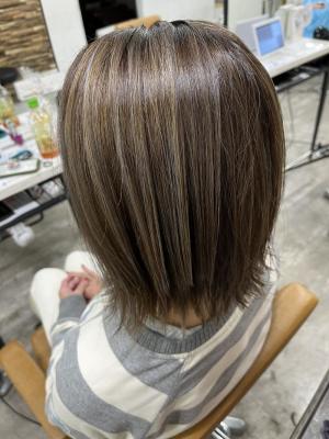 白髪ぼかしハイライト20代30代40代￥15400