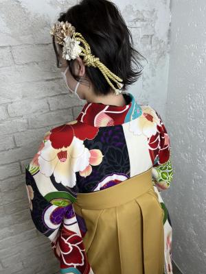 卒業式ヘアセット着付け20代30代40代￥13750