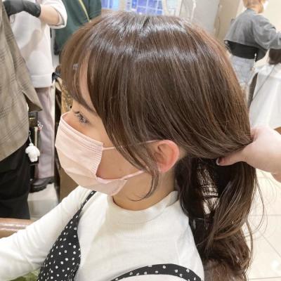 顔まわりレイヤー　後れ毛カット＊