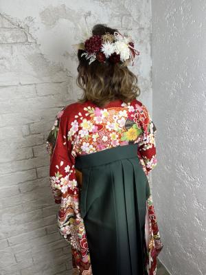 卒業式ヘアセット着付け20代30代40代￥13750