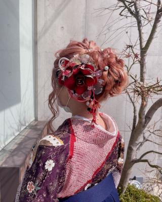 着物に合う盛り髪アレンジ