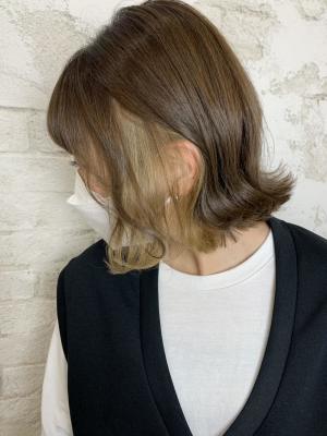 インナーカラーベージュ10代20代11000円